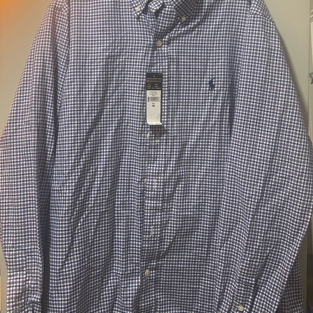 Ralph Lauren Men's Navy Checkered Shirt